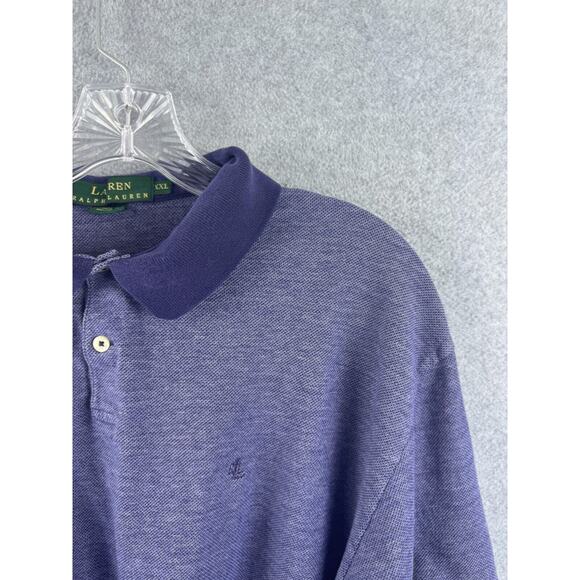 Lauren Ralph Lauren Polo Shirt Men's 2XL Blue Short Sleeve Preppy Workwear - Picture 3 of 7